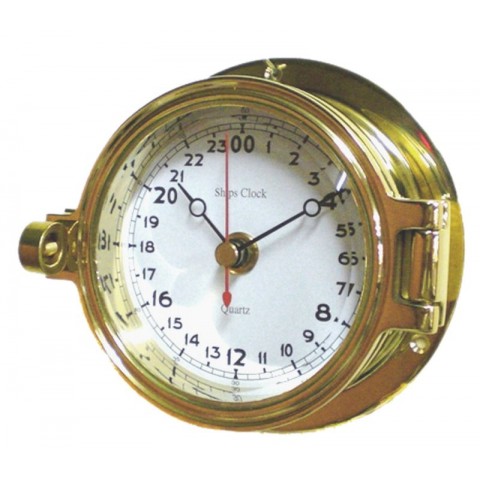 Brass 24 Hour Marine Clock 116mm